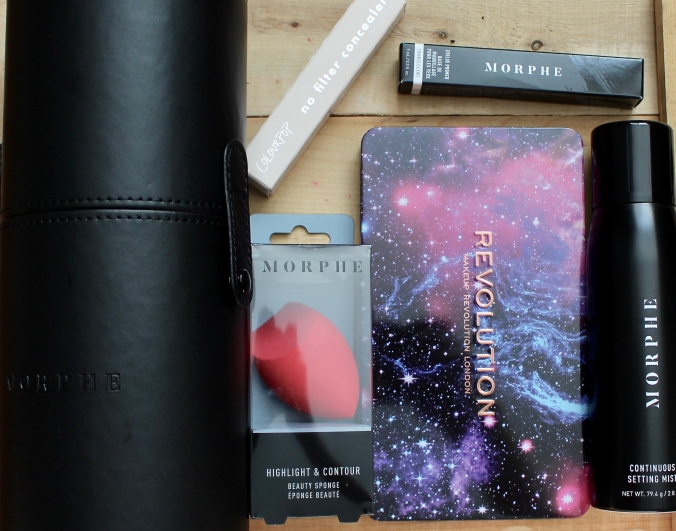 Minneapolis Beauty Haul - Morphe, Colourpop and Makeup Revolution products pictured