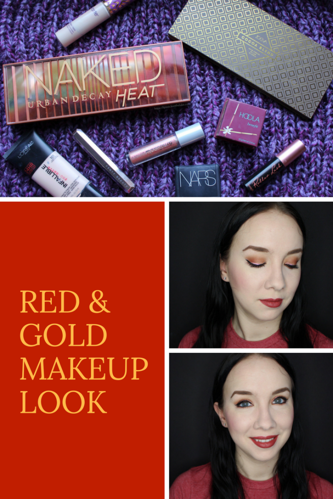 Red & Gold Makeup Look